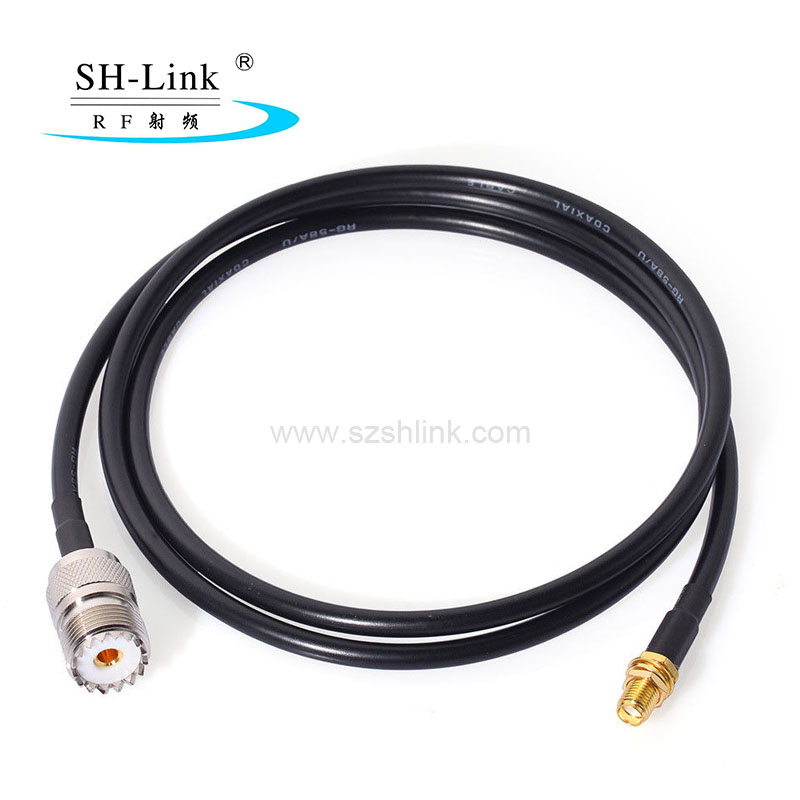 RG174 UHF female to SMA female coaxial cable